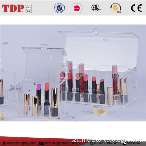 New Clear Acrylic Lipstick Storage Box Cosmetic Makeup Display Rack Stand Holder